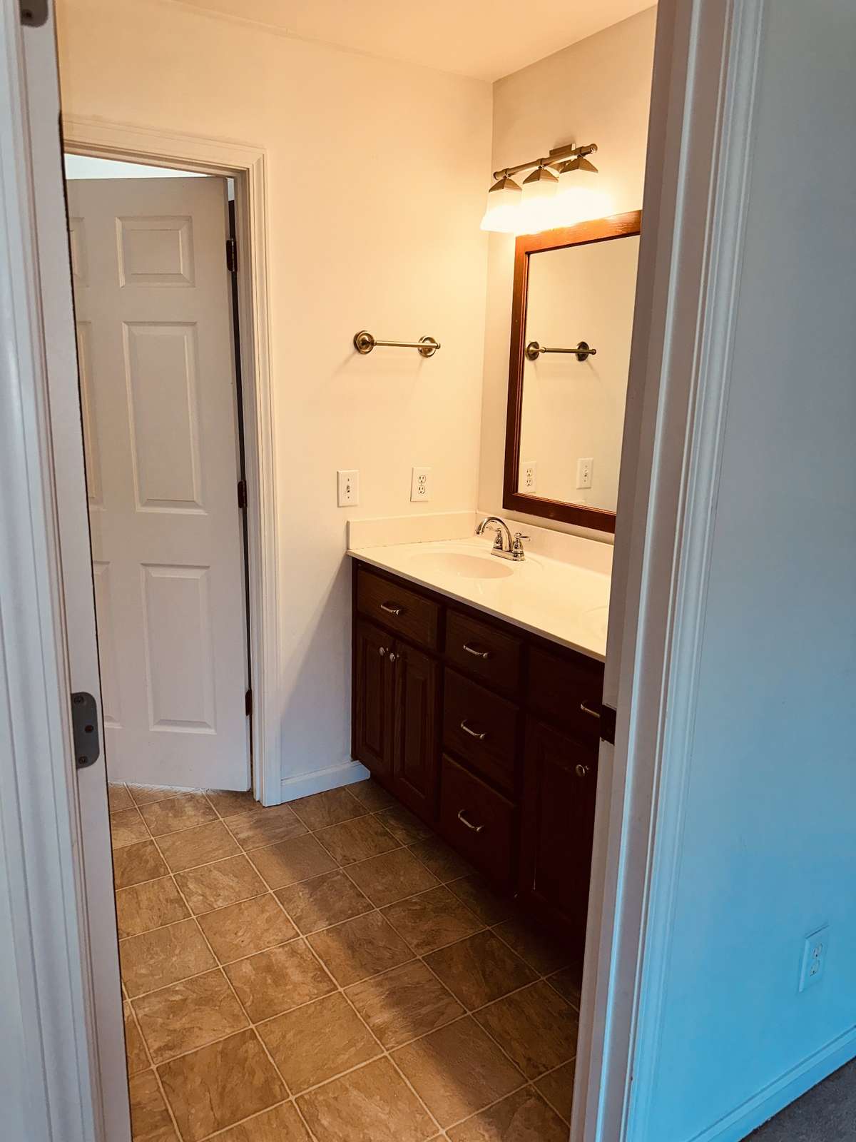 Primary bathroom with double vanity