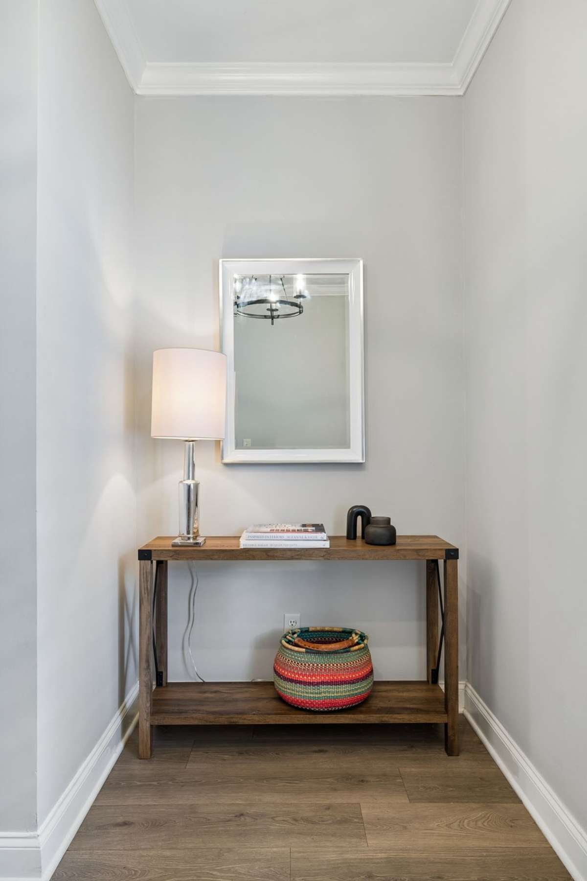The entry nook offers both convenience and functionality.