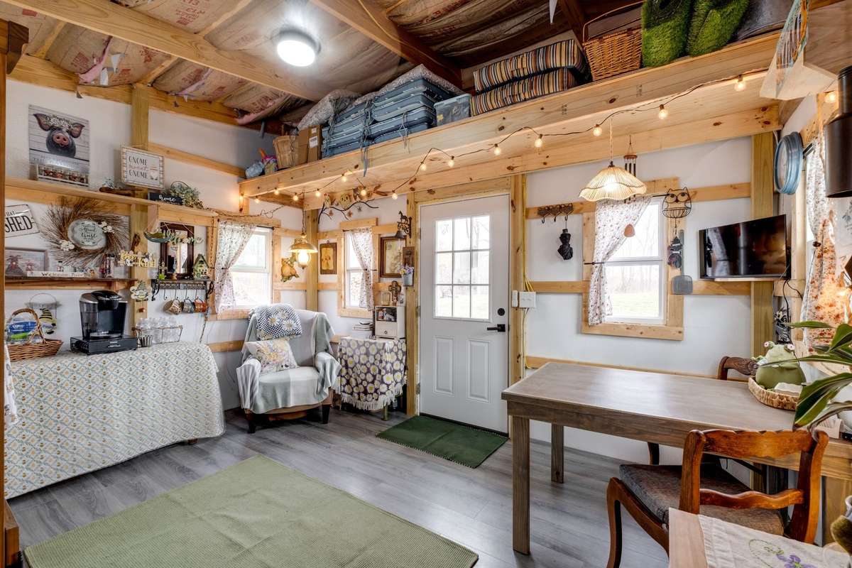 INTERIOR of the "She-Shed"