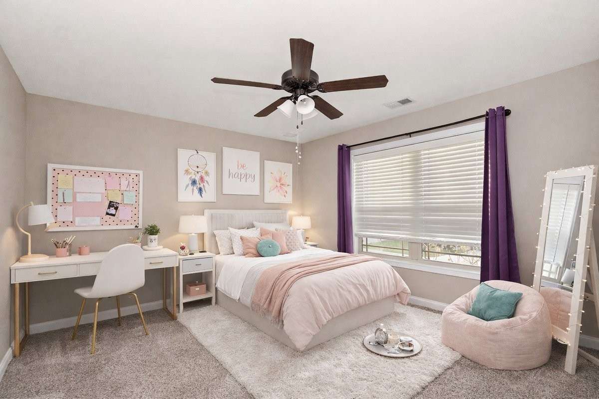 Upstairs Bedroom 3 Virtually Staged