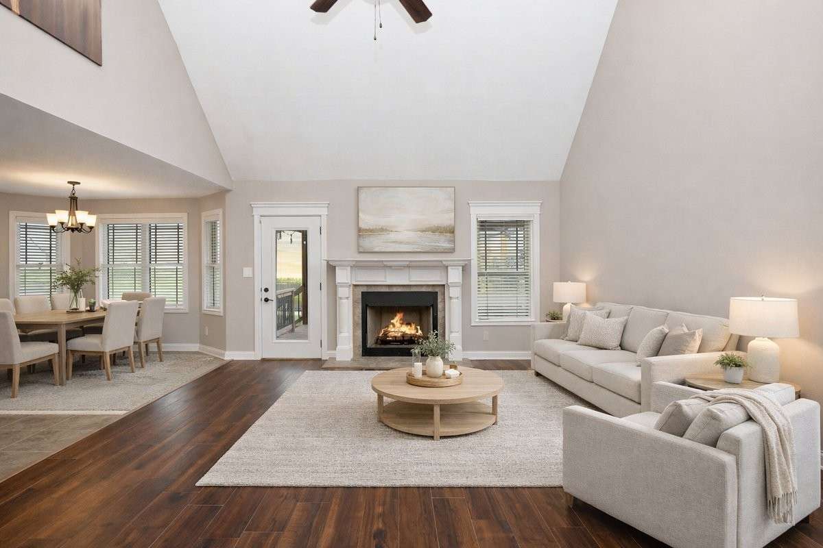Virtually Staged Living Room