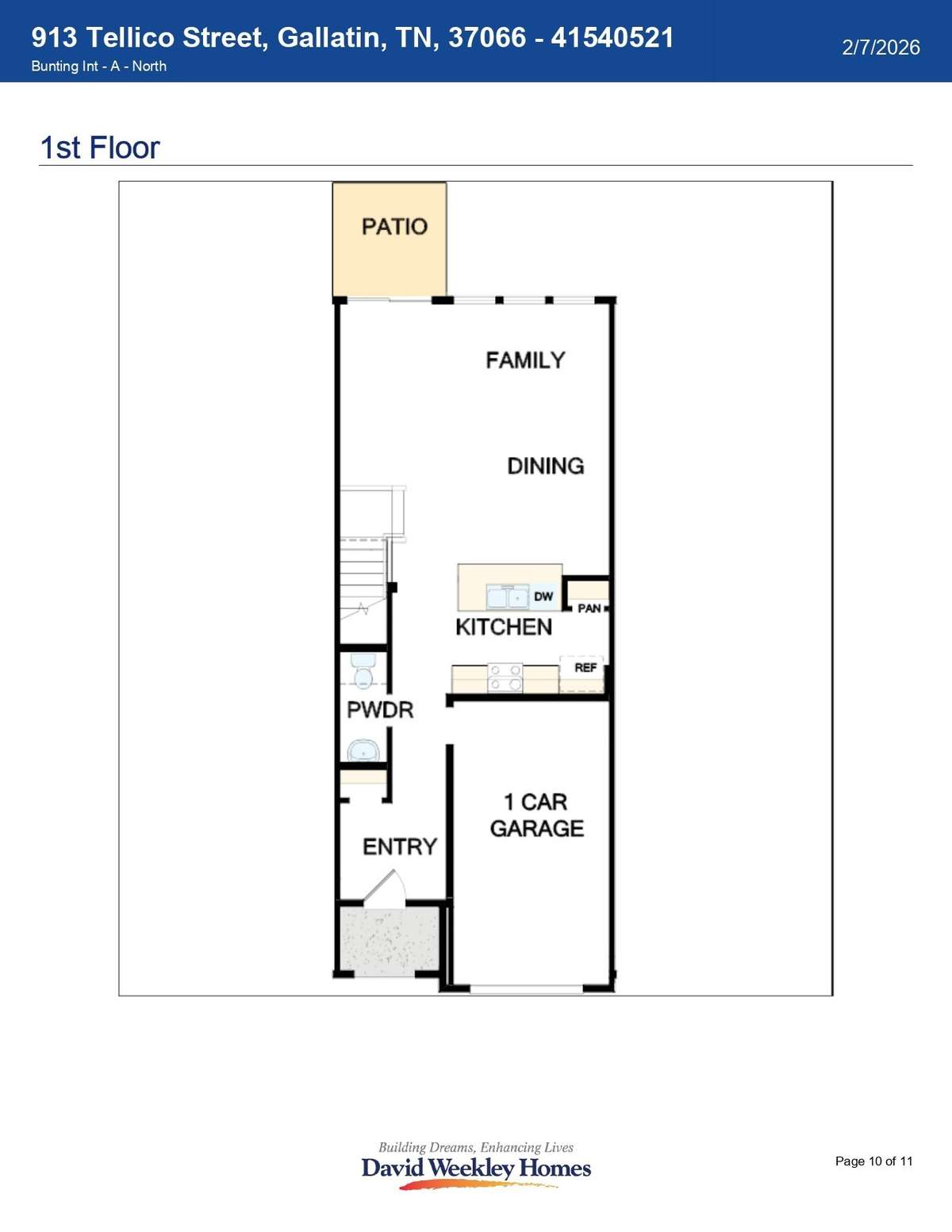 Home comes with an 8x8 Uncovered patio in the back