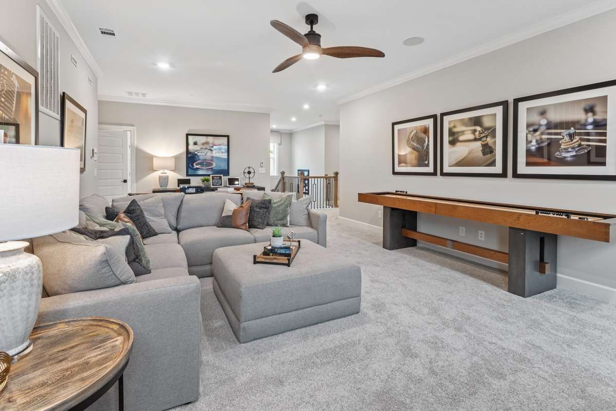 We chose the media room option in this home to provide a dedicated space for movie and game nights!
