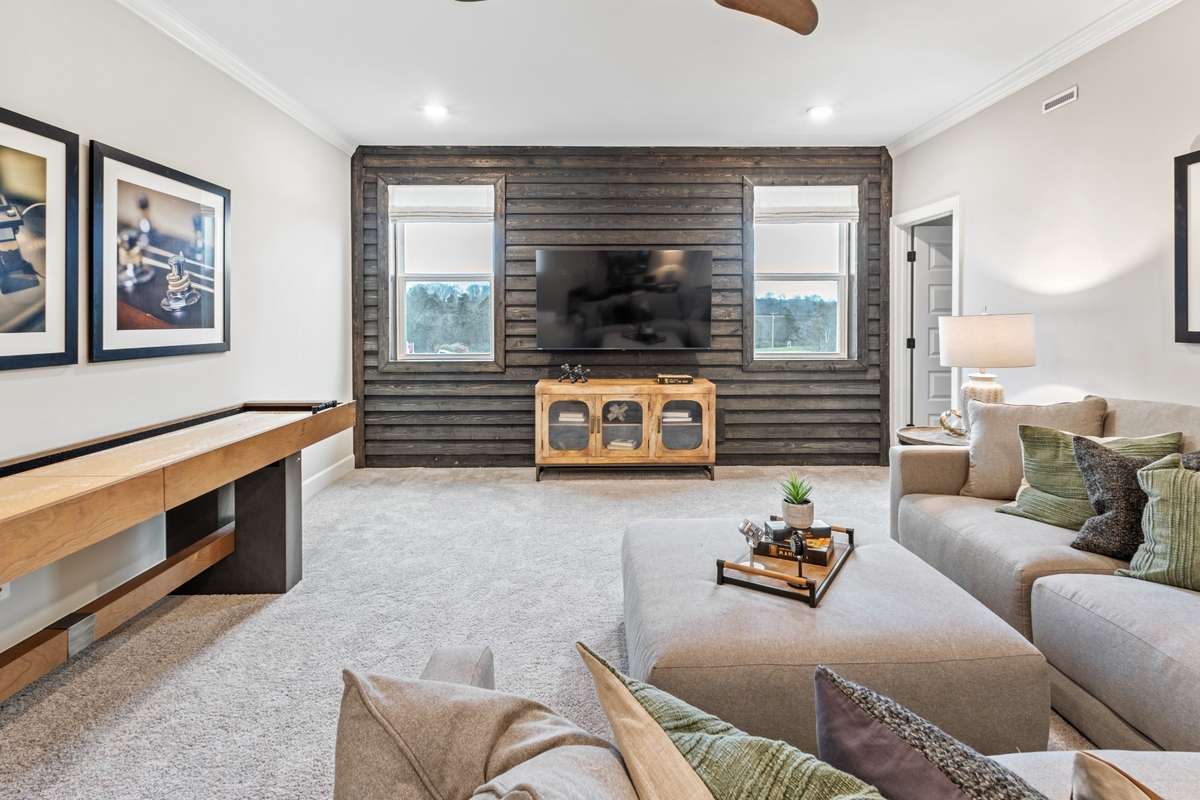 We chose the media room option in this home to provide a dedicated space for movie and game nights!
