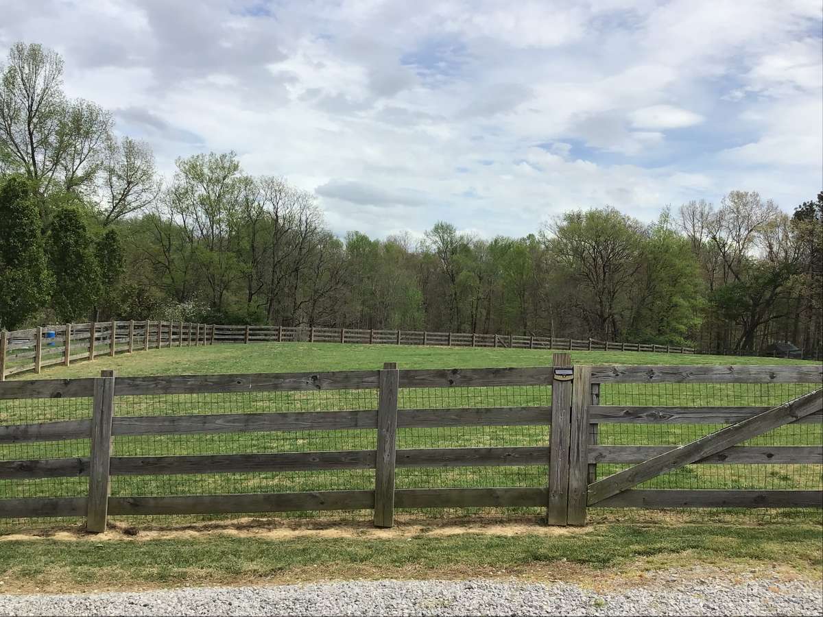 The backyard is completely fenced.  Great for the kids or pets.