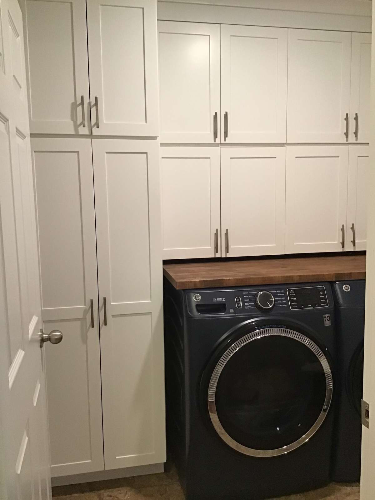 New custom cabinets and washer and dryer