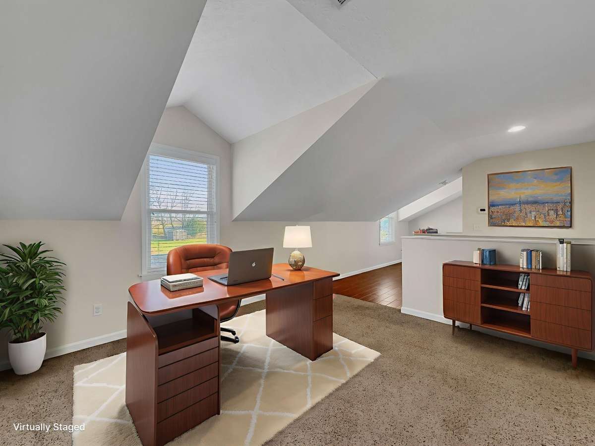 Second-level flex space offering endless possibilities for living, work, or play.