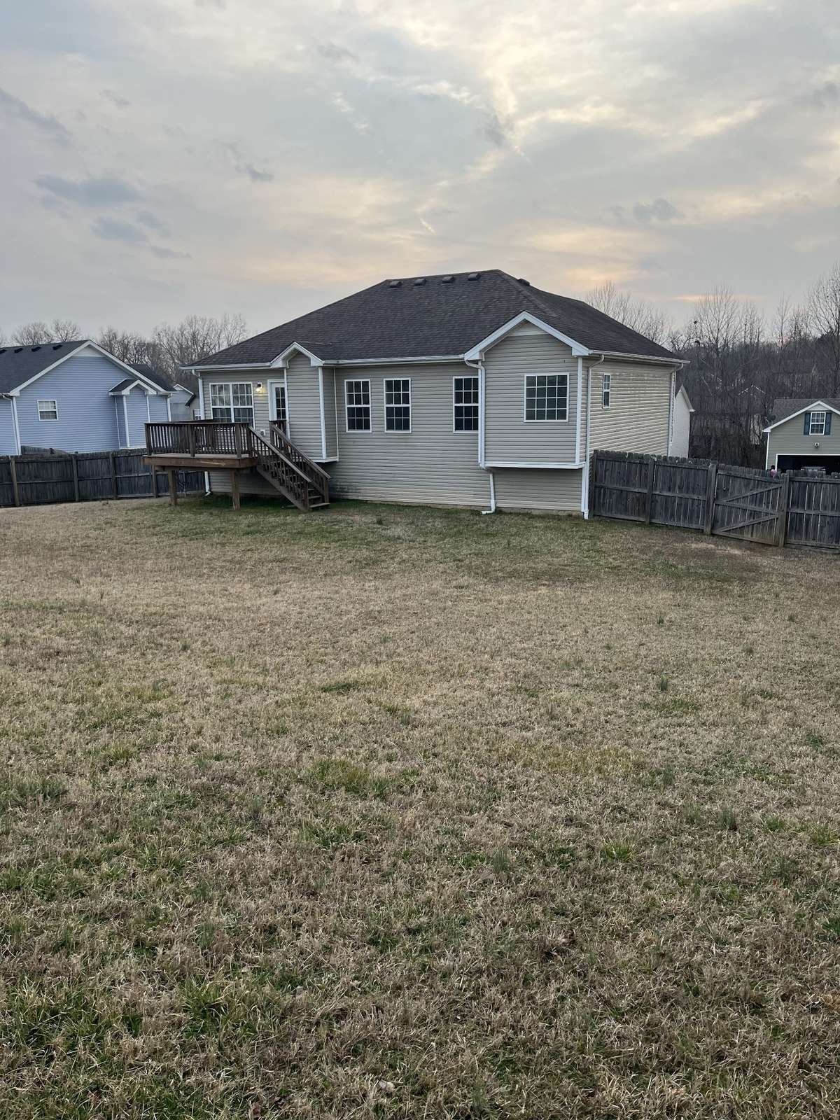 Spacious back yard