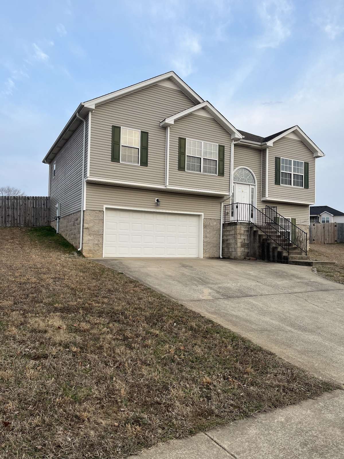 2 car garage on lower level