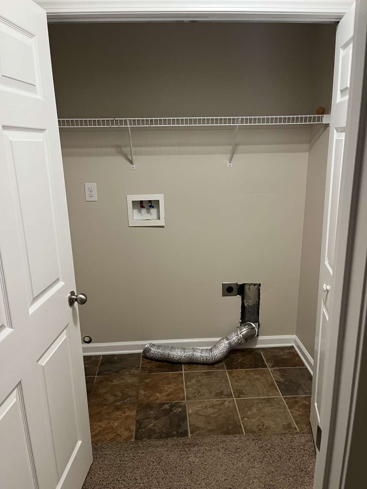 Laundry hookups in lower level