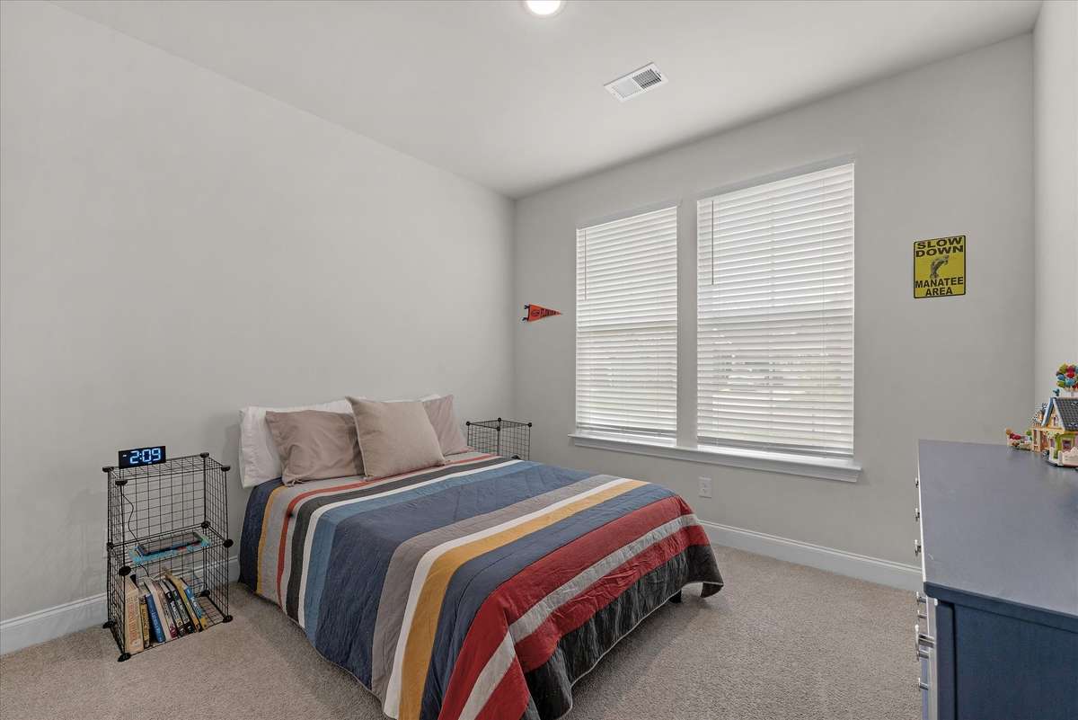 Bedroom 2 on the front of the home