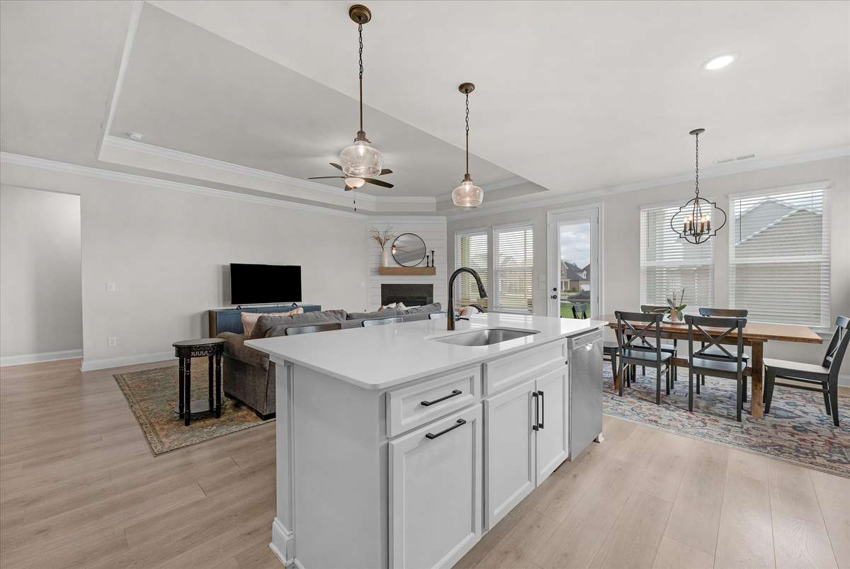 Kitchen to family room/dining area