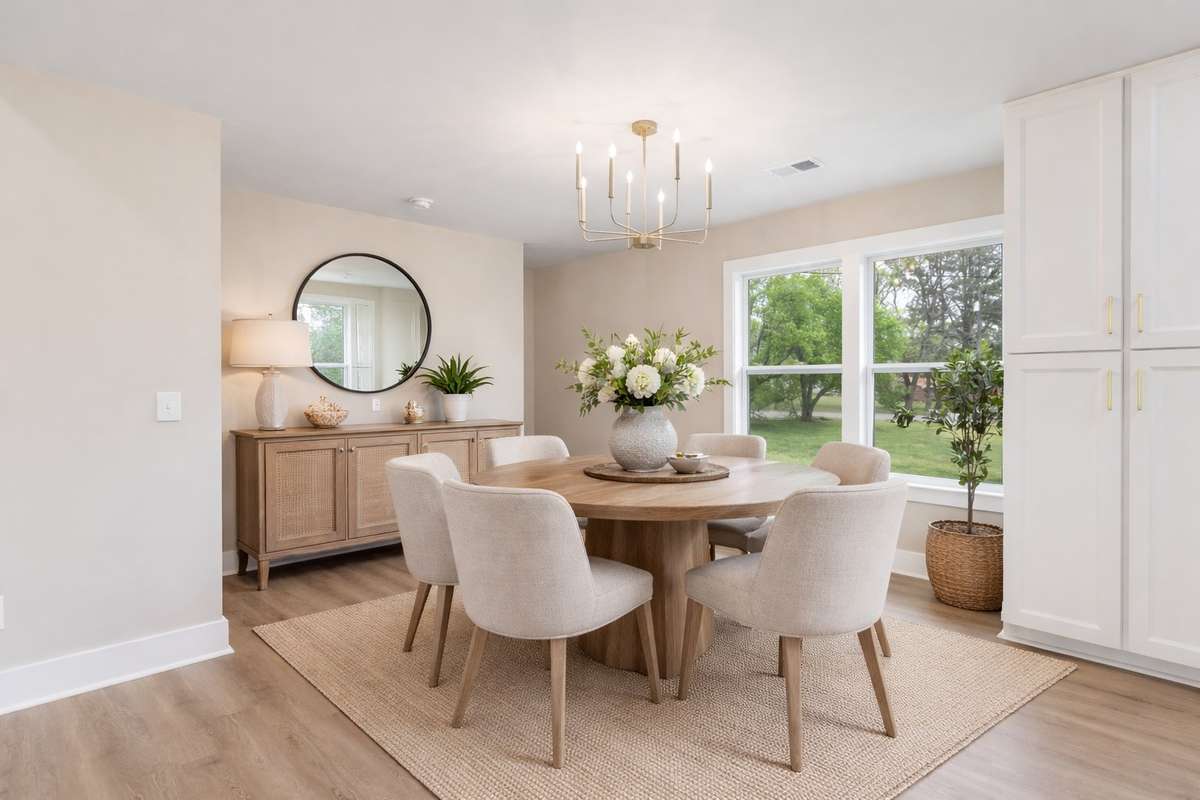 Virtual rendering of dining area