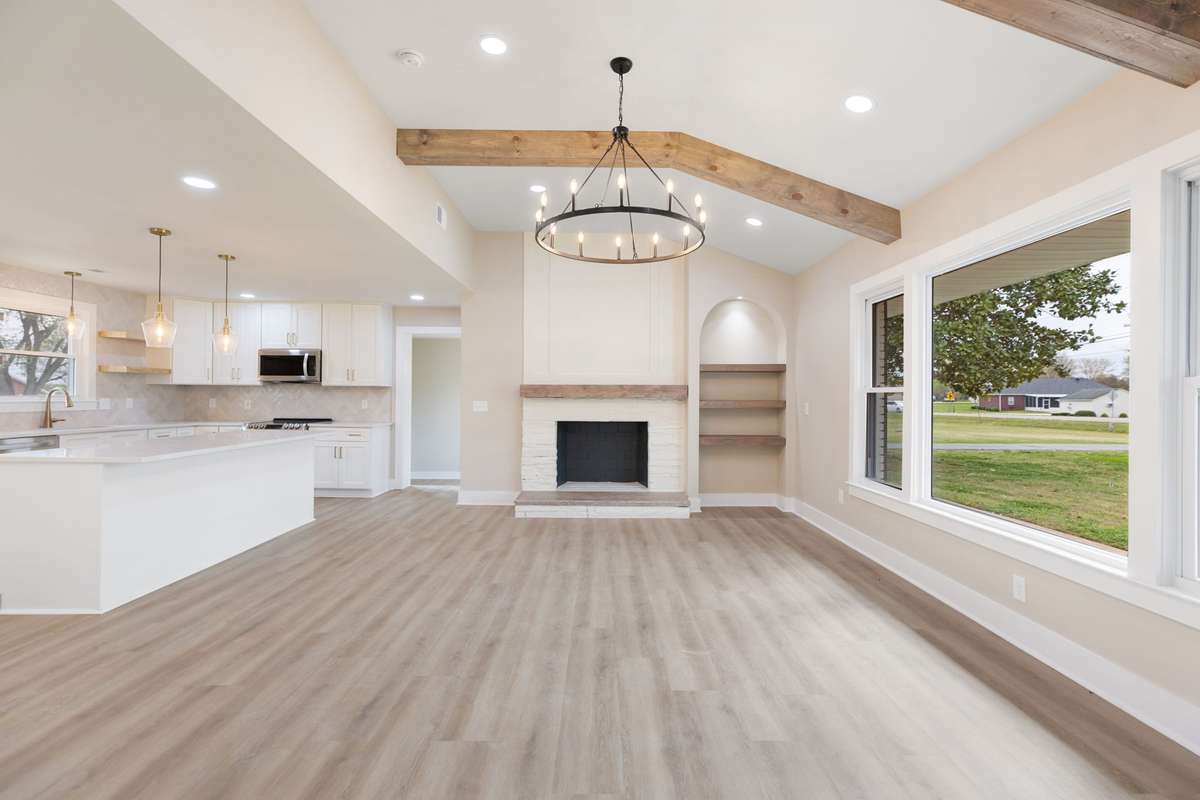 Large open living room