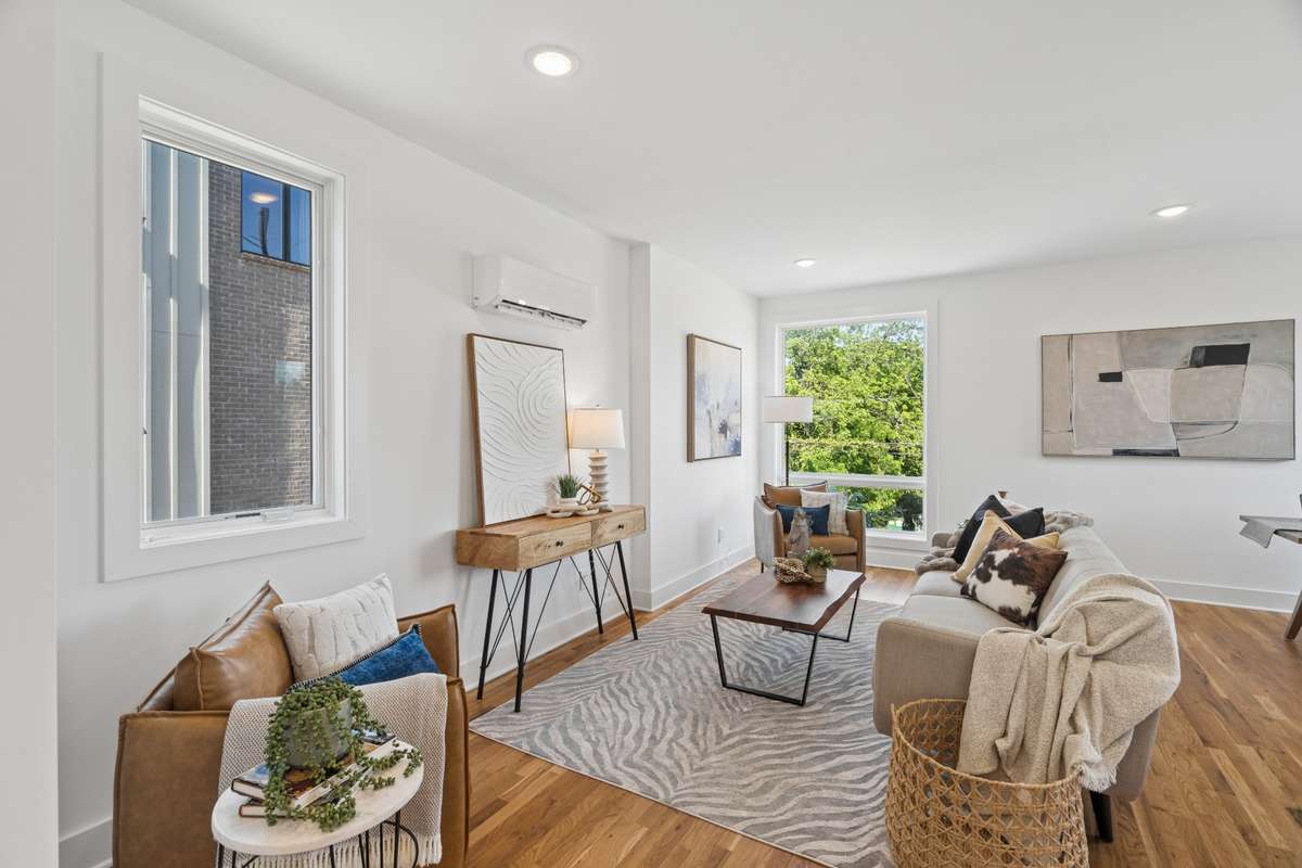 This living room space abounds with natural light