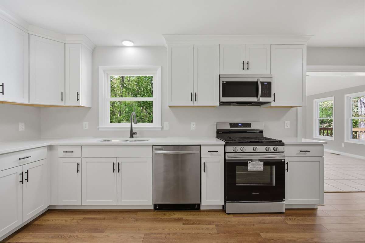 New microwave and gas stove