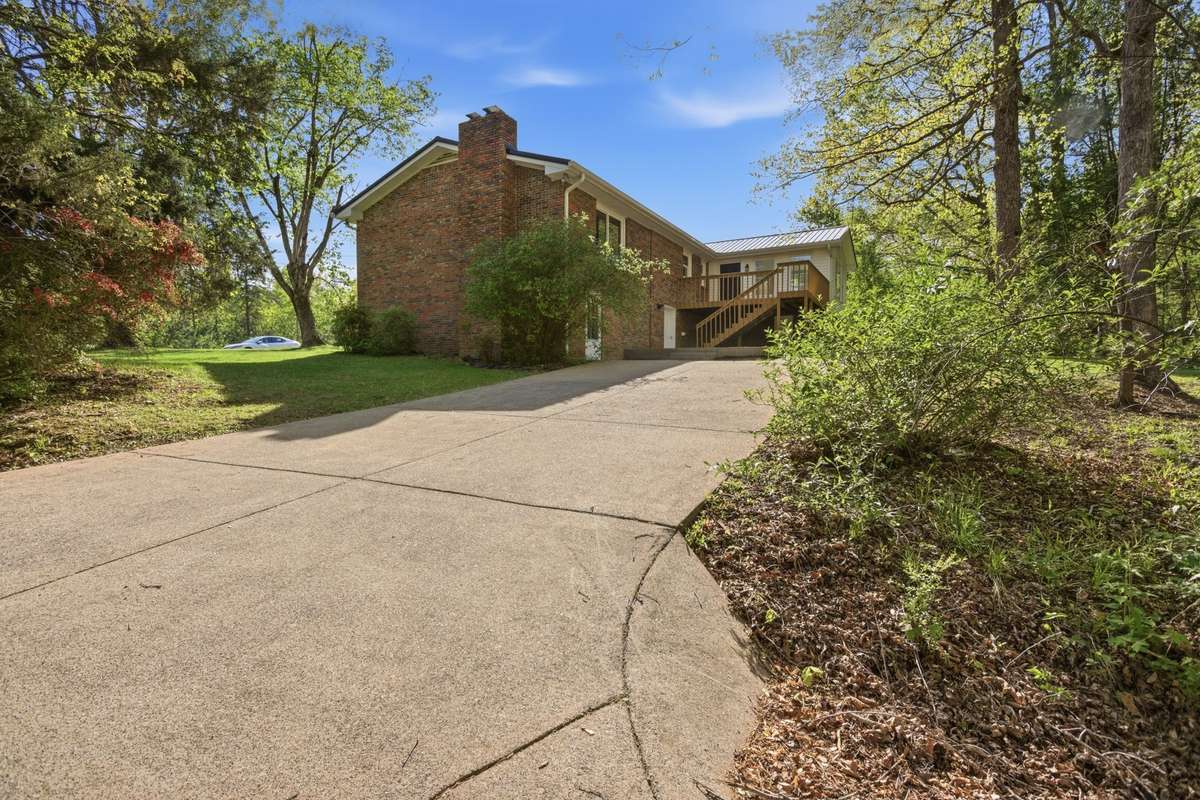Concrete driveway to basement entrance