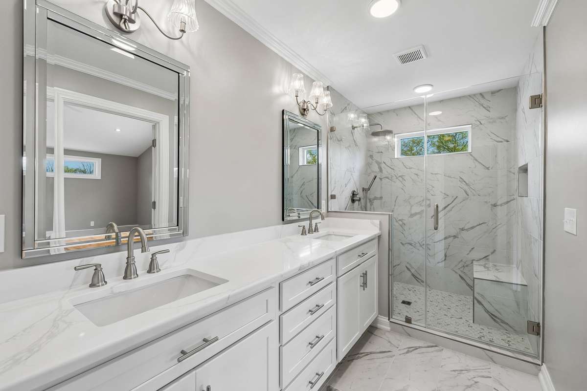 Primary bath is gorgeous and look at that shower