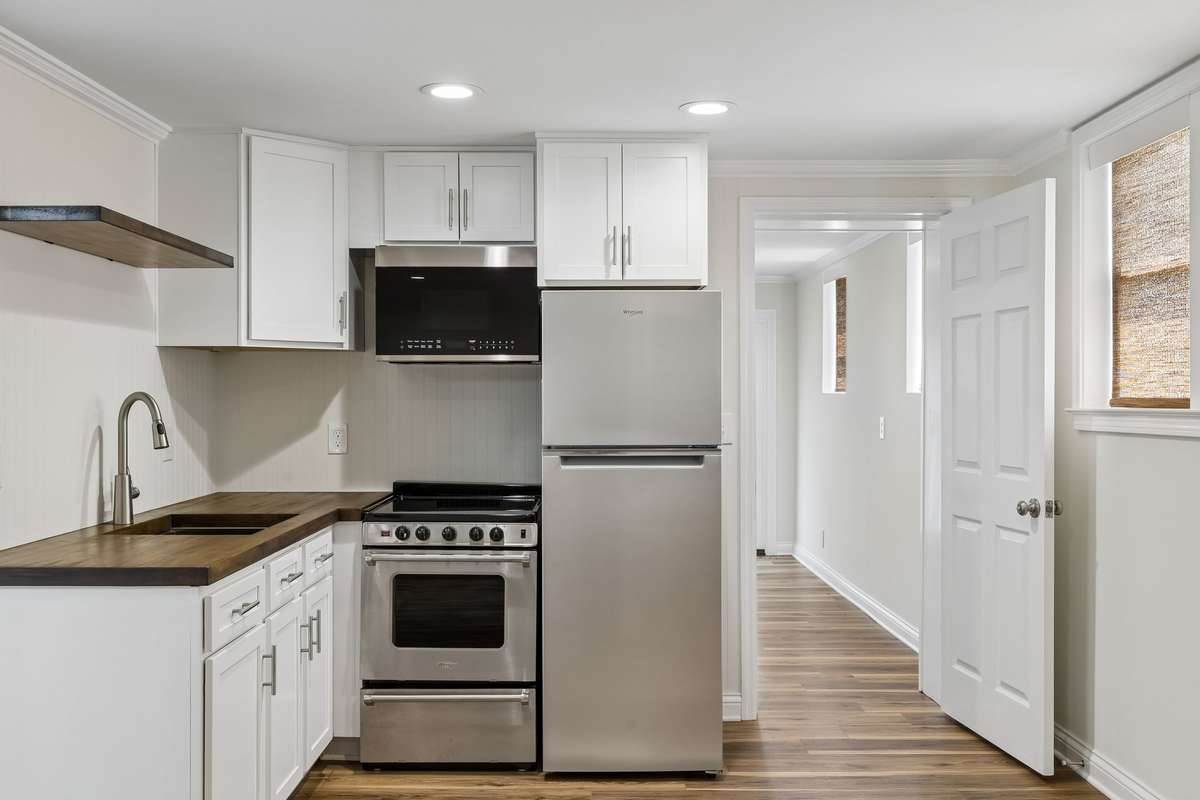 Basement kitchen area