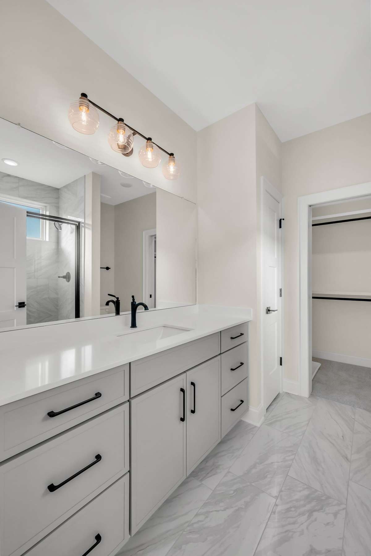 Lots of storage in the Apartment bath