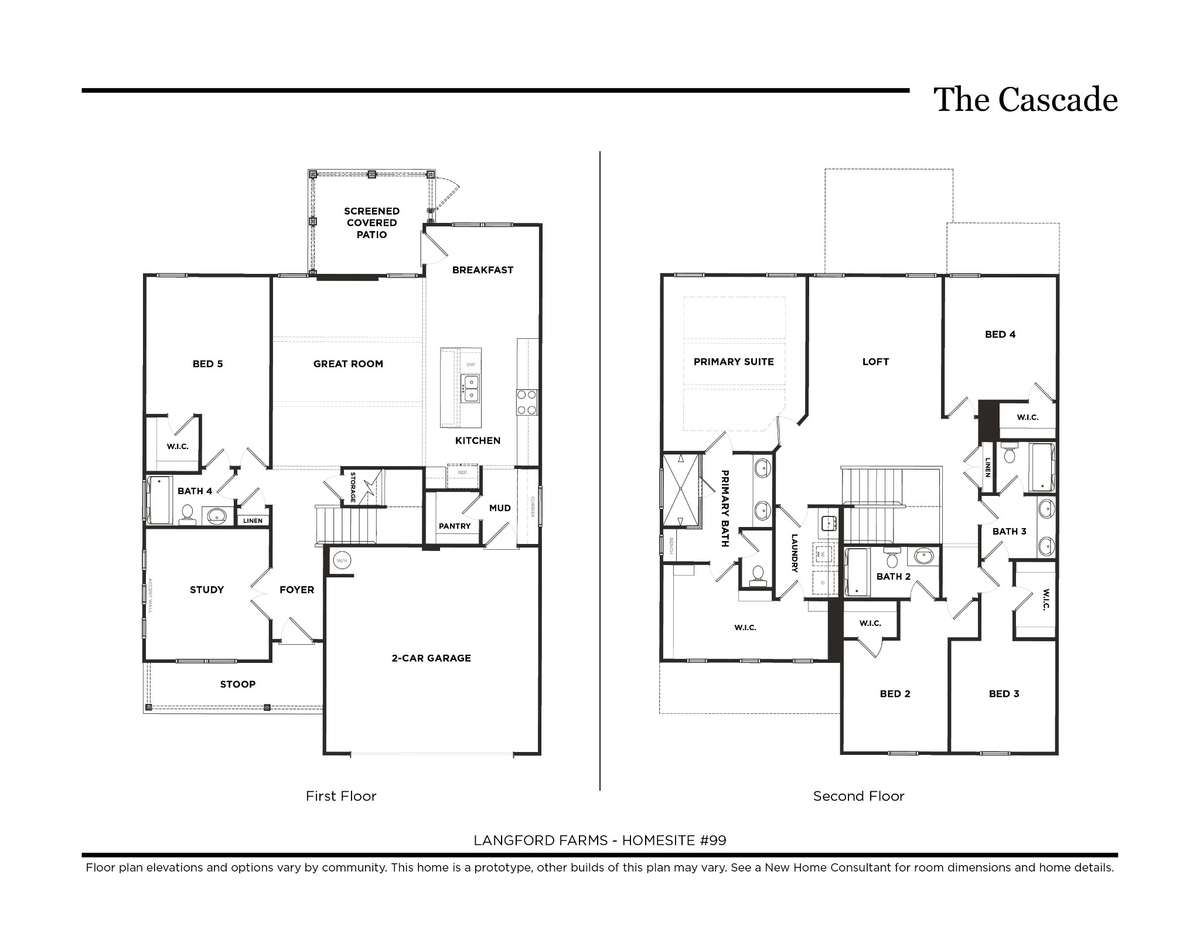 This is a prototype home.  Future Cascade floor plans may vary.