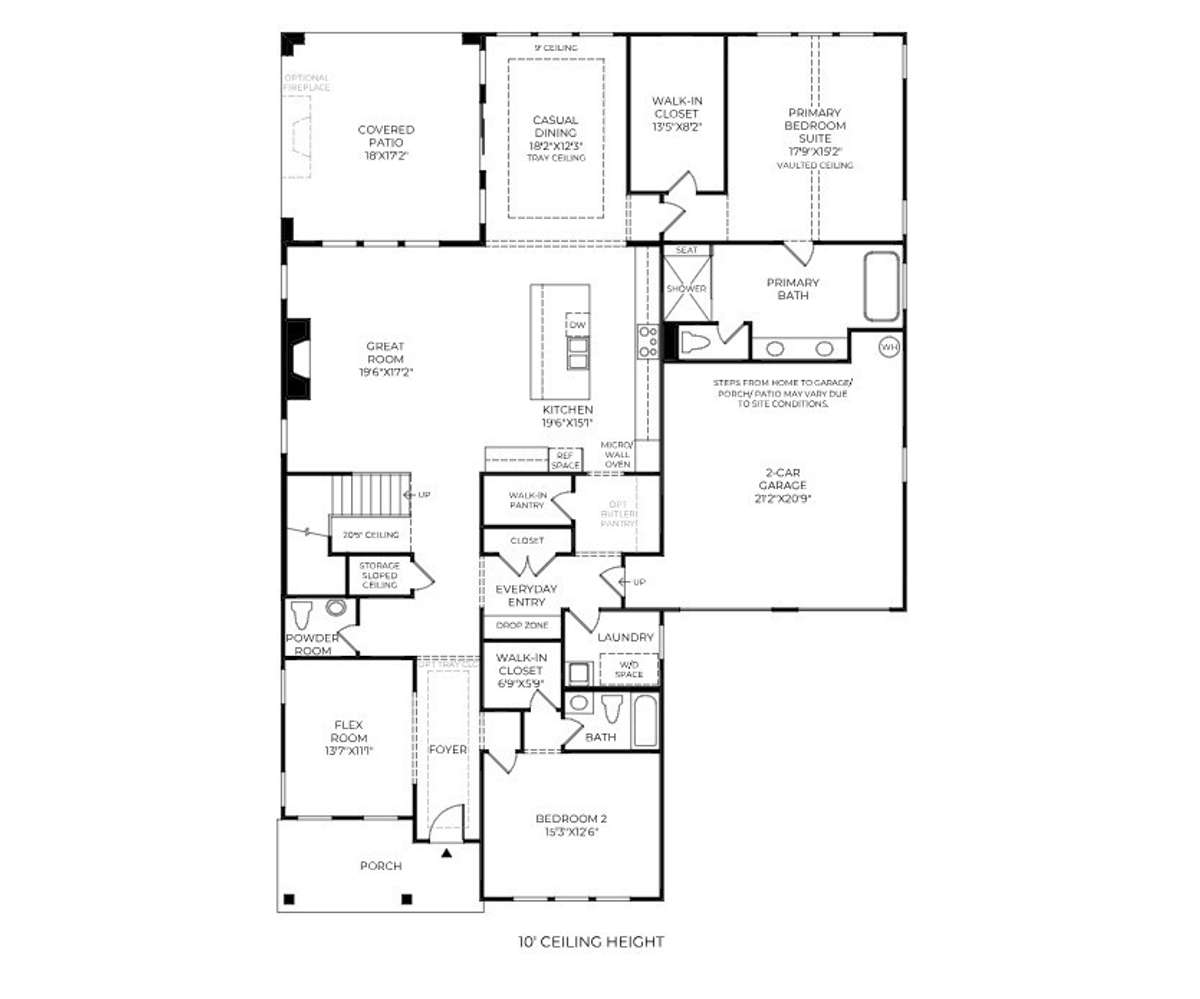 Layout of the first floor of Toll Brothers Fauna.