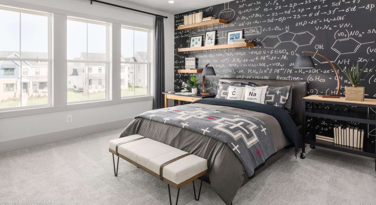 A secondary bedroom from one of Toll Brothers homes.