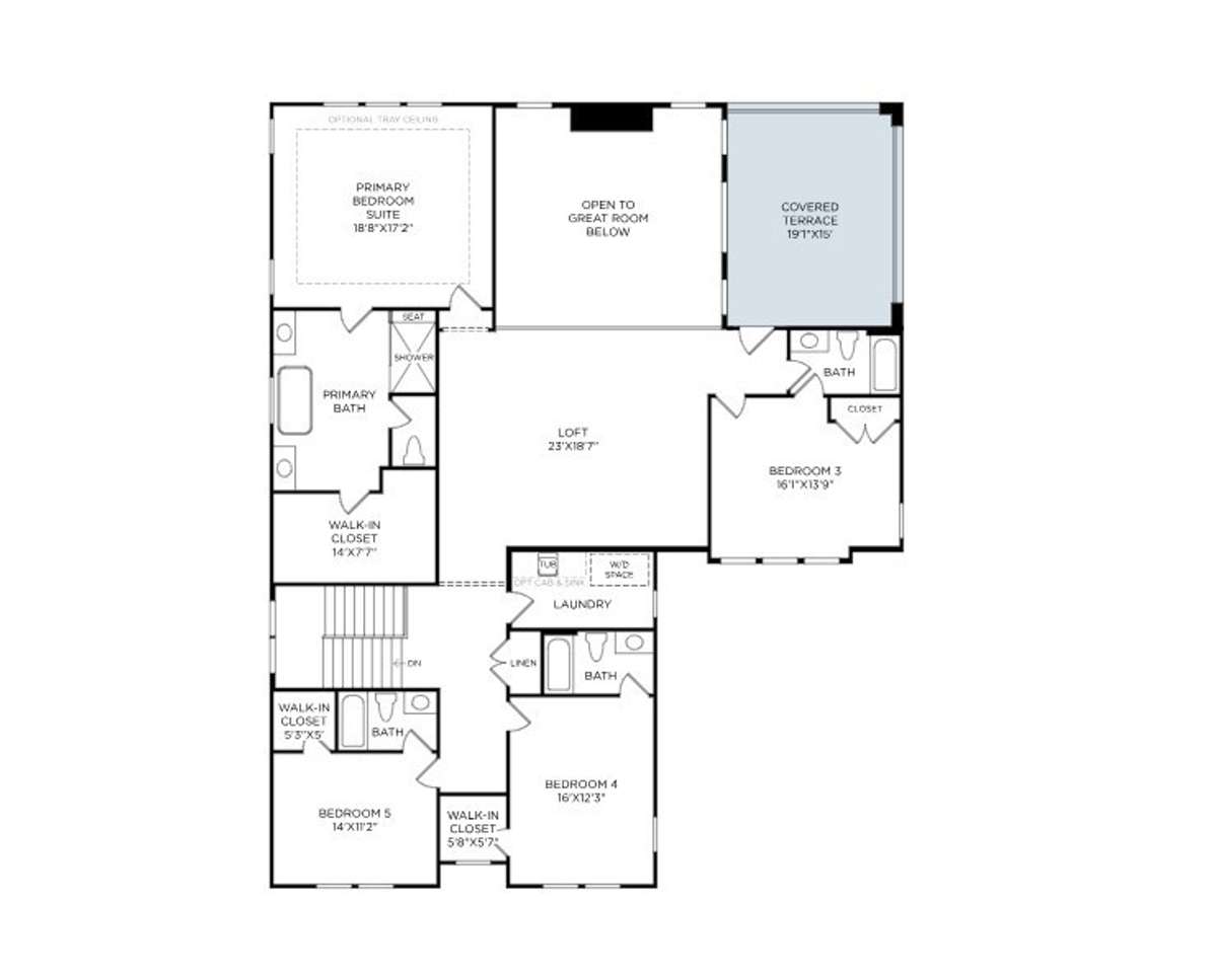 The Monarda has a second story primary, three additional bedrooms, as well as a gathering space in the large bonus room. In the design of those home, we have added a second story covered balcony.