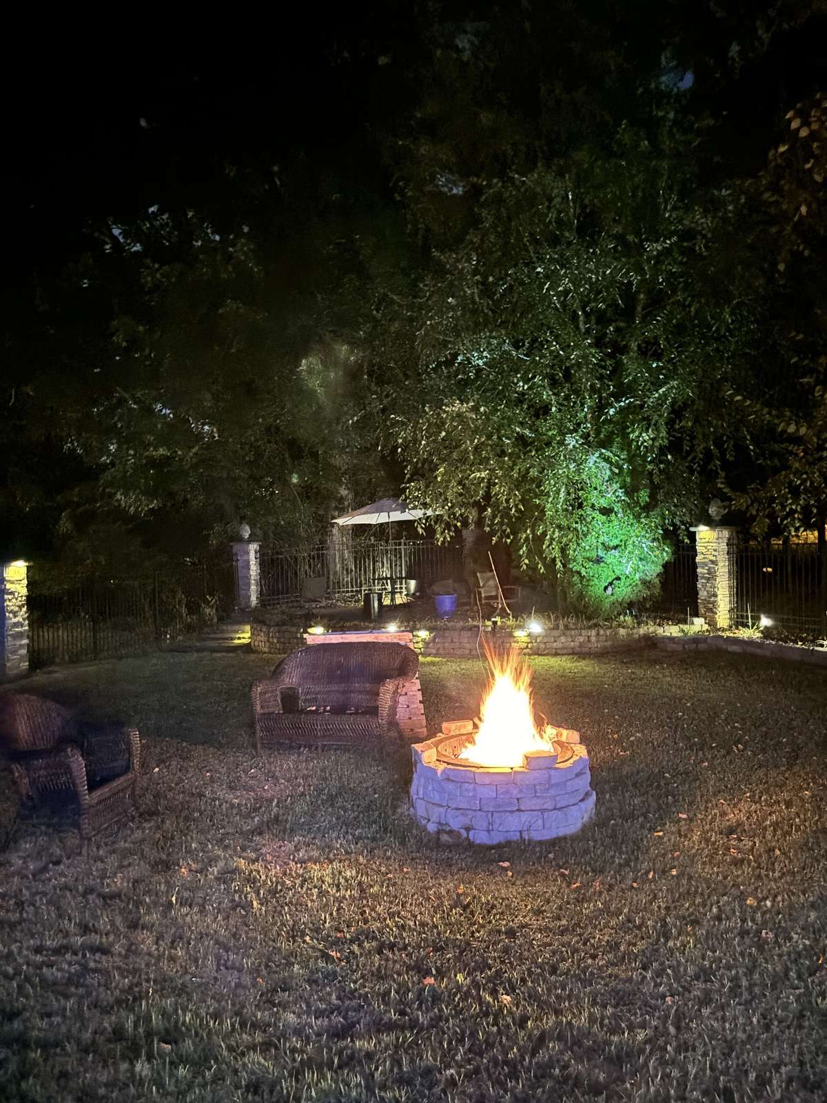 The fire pit is great for those cooler fall nights!