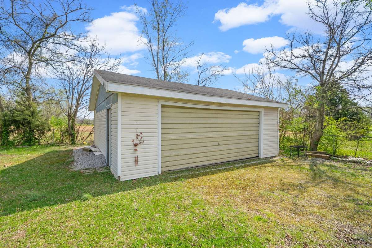 2 car detached garage with electric