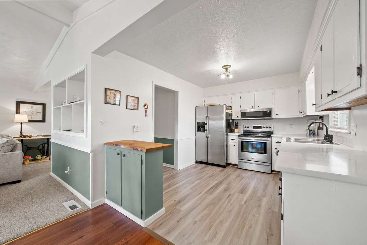 Kitchen with stainless appliances