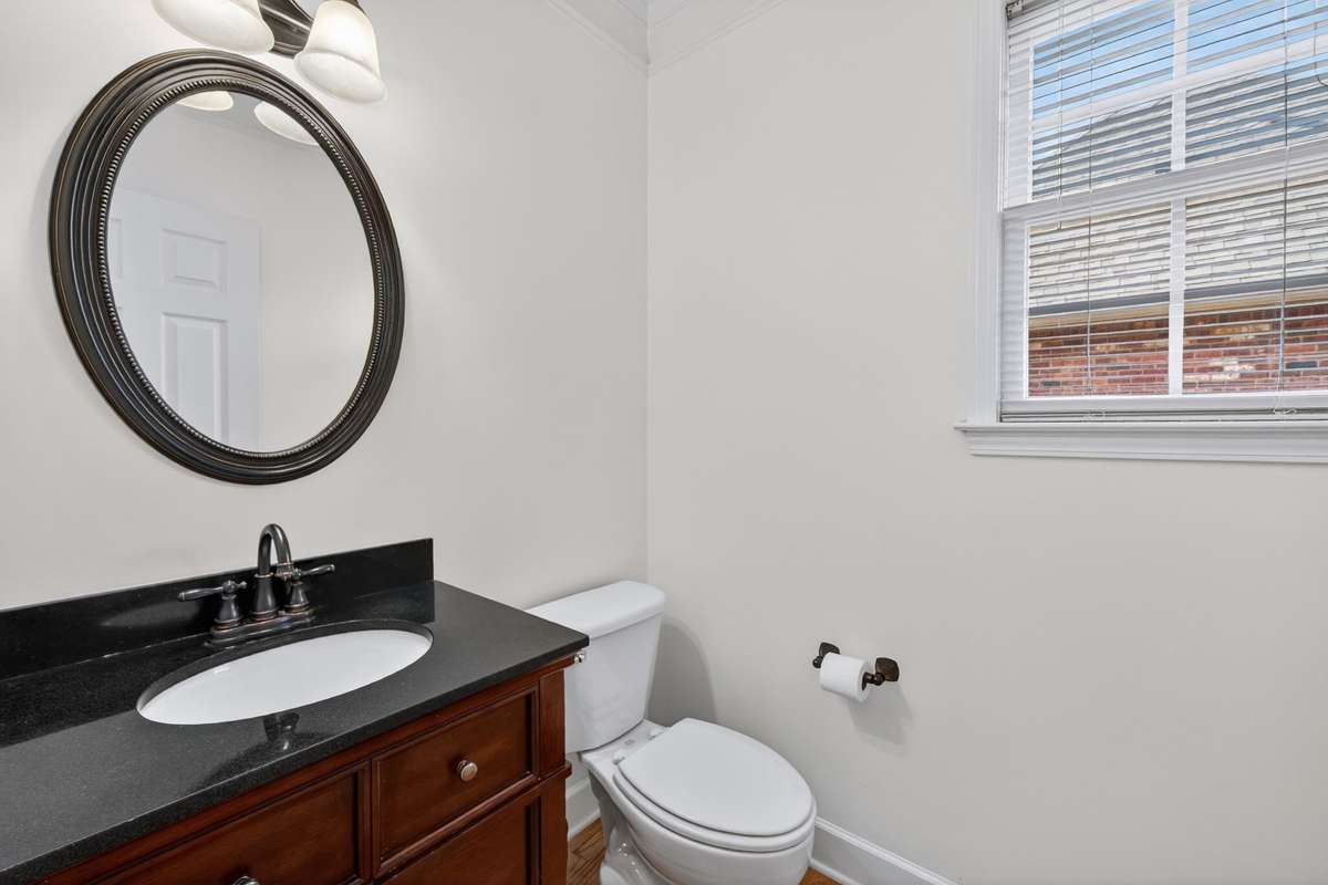 Main level half bath.