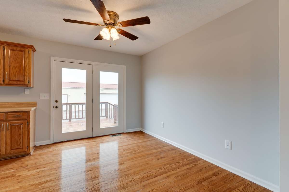 Convenient glass doors open to the HUGE back deck.  Perfect for entertaining guests!