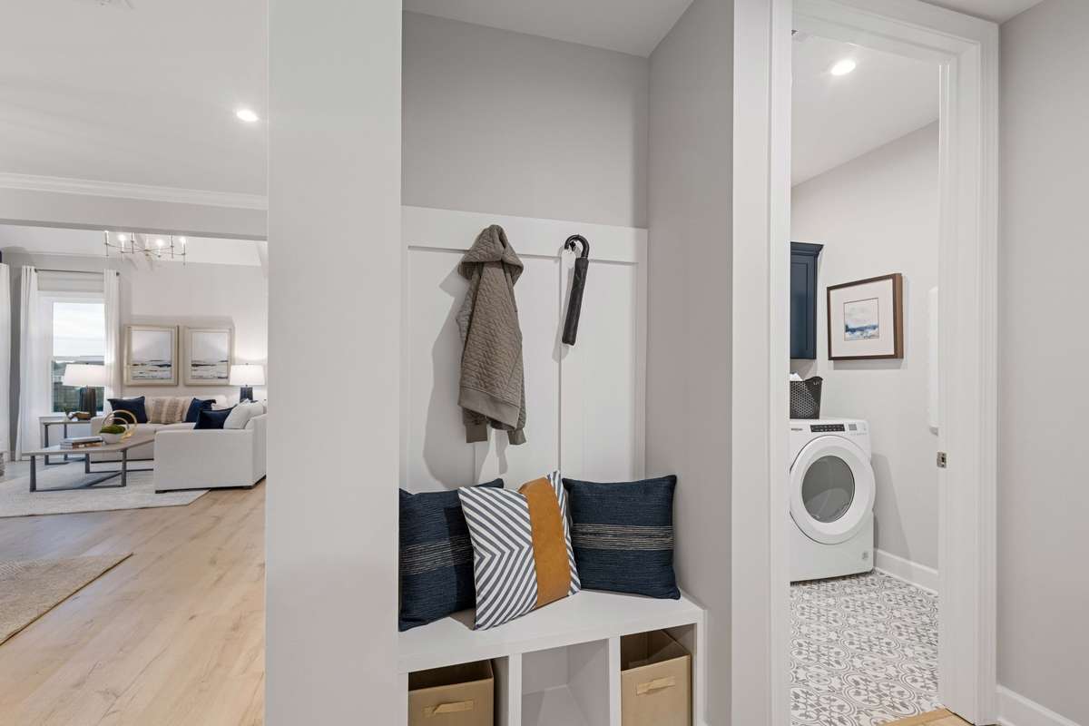 Mudroom & laundry room on main level off of garage entry to keep life organized!