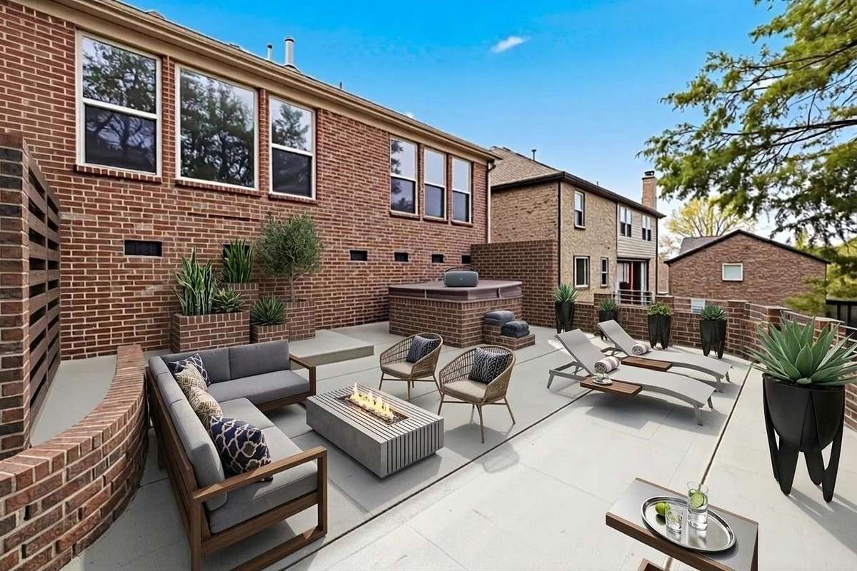 Beautifully added on  800 sq. ft. of entertainment space. (virtually staged)