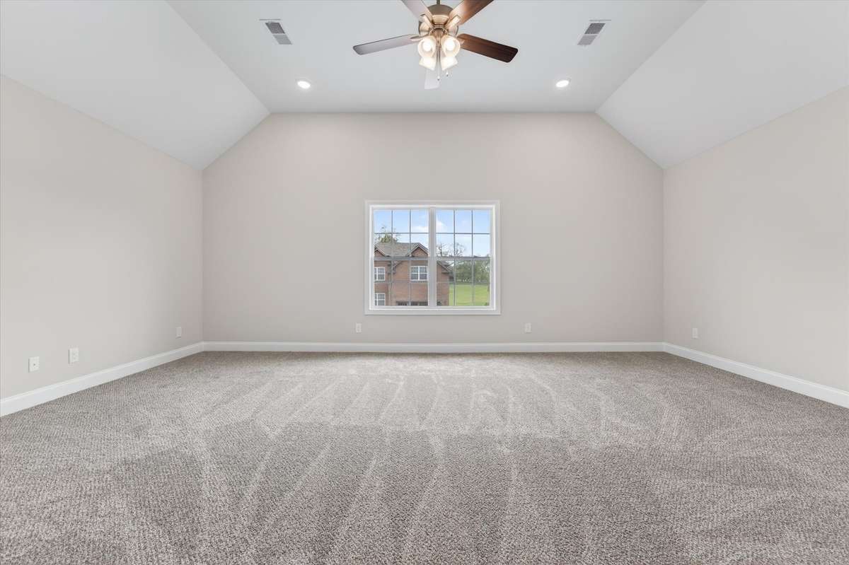 Large bonus room offers additional living space.