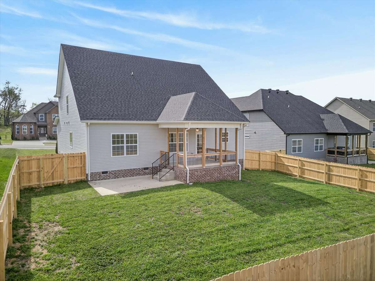 Fully fenced backyard offering space for outdoor activities