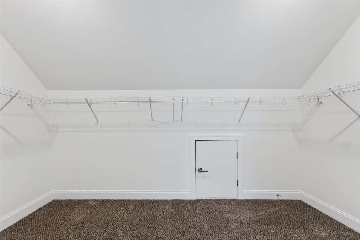 Additional storage space with built-in shelving