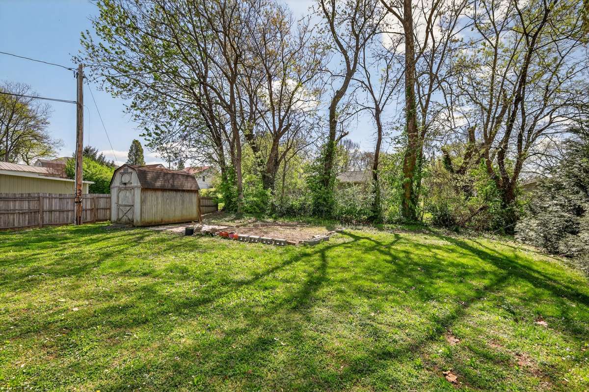 Semi private backyard
