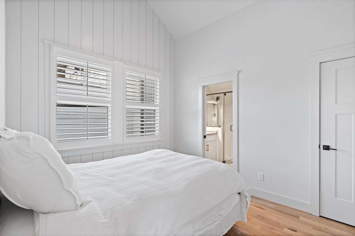 Bedroom in DADU with full ensuite bathroom.