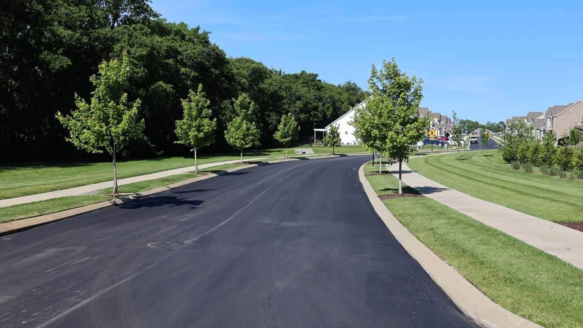 Sidewalks on both sides of the road, making Langford Farms great for an outdoor walk or bike ride.