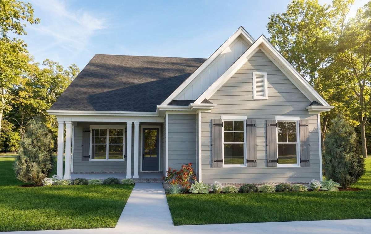 File photo – actual home under construction Front of home