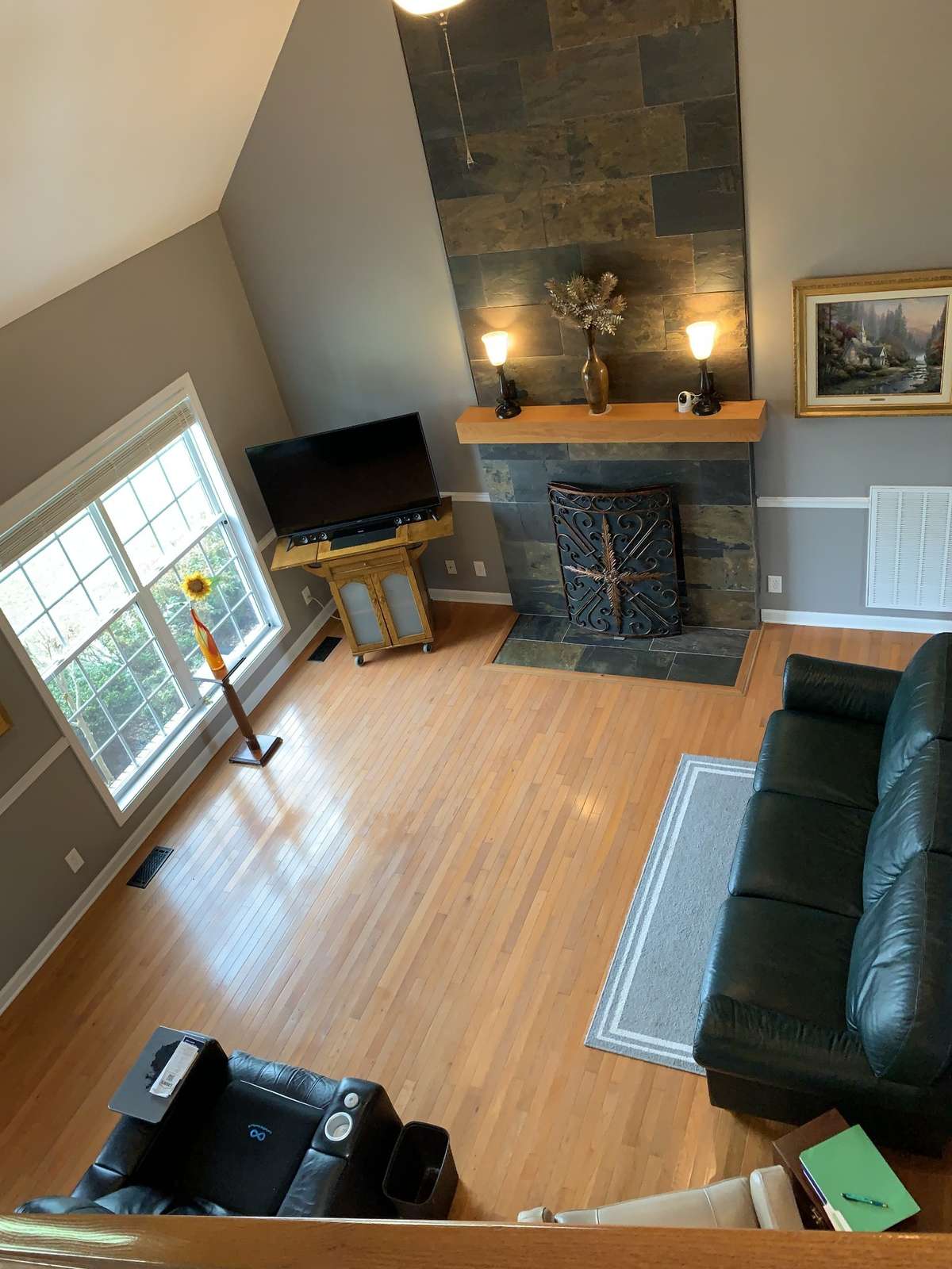 View from the Loft Area of the Living Room.
