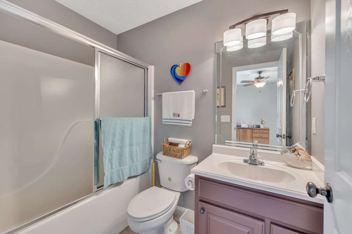 The upstairs bathroom.