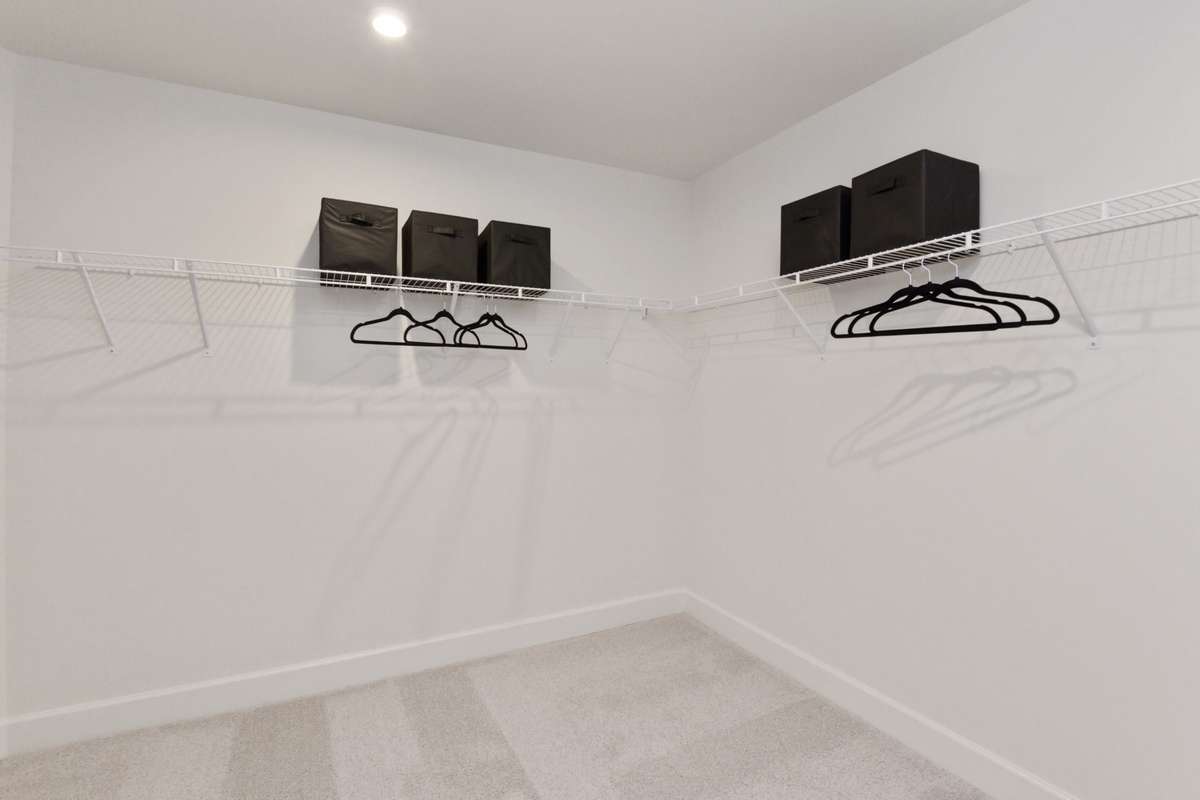 Photos are of the model home. Listing is for a to be built home. Primary Closet!