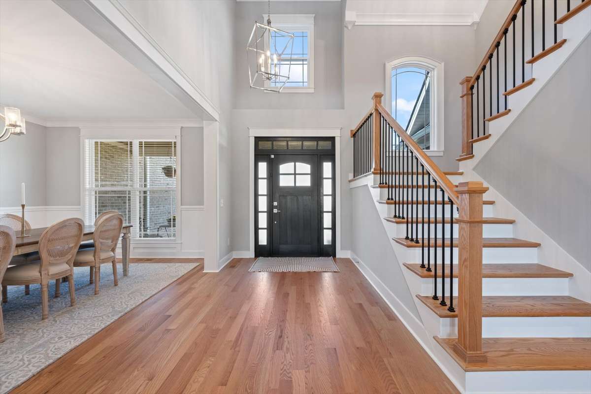 Foyer opens to the formal dining room