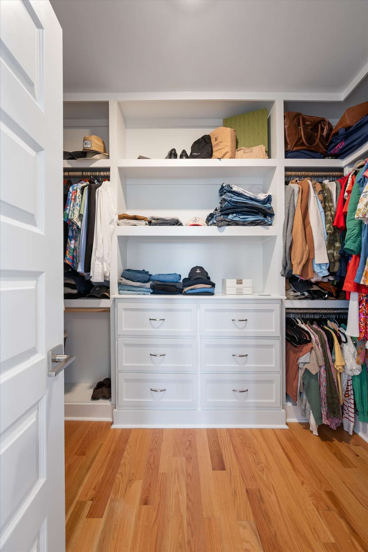 Custom built closet.