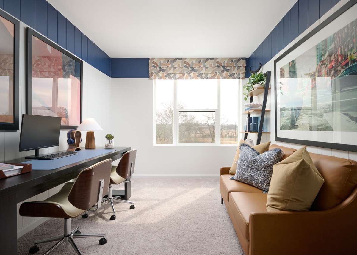 Bedroom 2 is generous in size and has a huge window overlooking the front of the home. Photo is of the same floorplan but is the furnished model. Design options may change - See sales for specifics