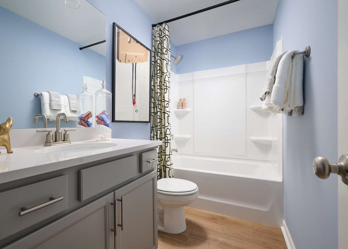 Full bath 2 located upstairs. Photo is of the same floorplan but is the furnished model. Design options may change - See sales for specifics