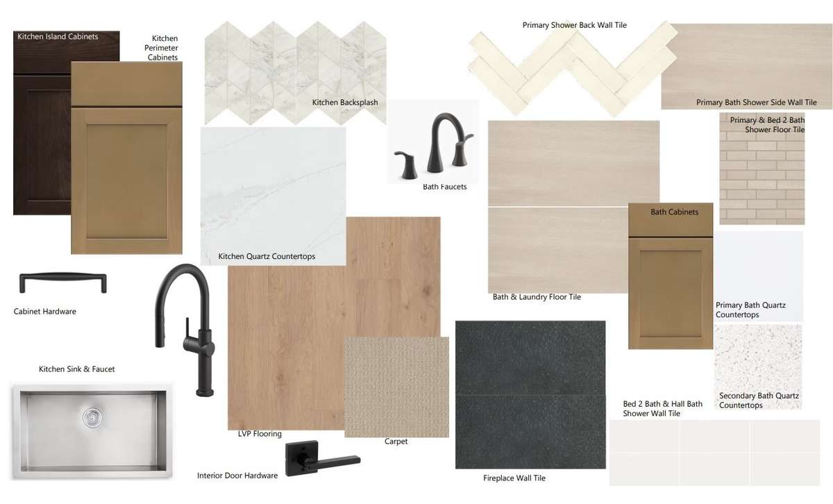 Actual design selections in this home